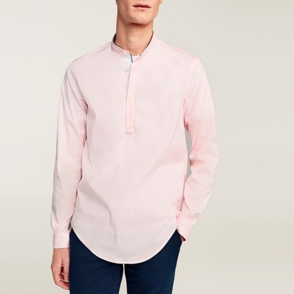 SOLD!!!!!ZARA Man Pink Stretch polo shirt M - Picture 1 of 7